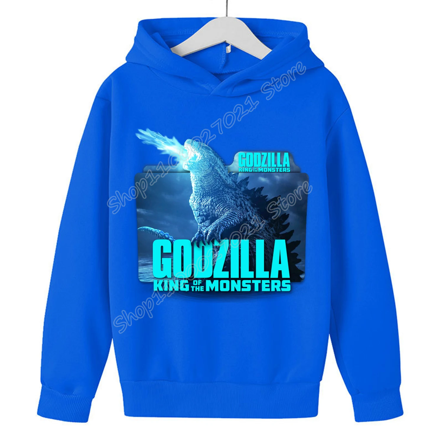 Godzilla Hoodie for Children New Fleece Sweatshirt Y2k Trendy Hot Anime Hoodie Fashion Cartoon Pattern Clothes Clothing Kid Gift