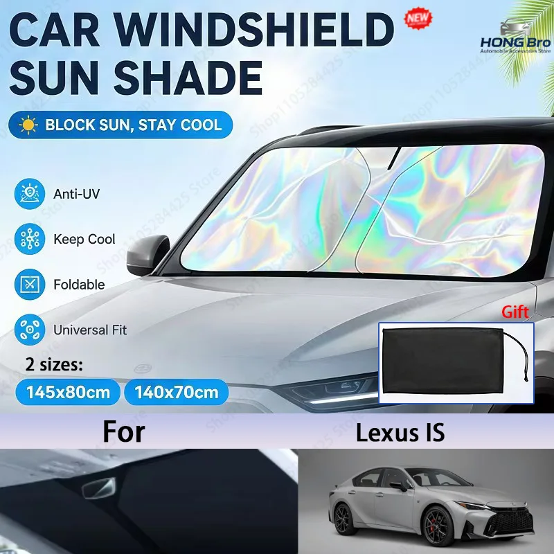 For Lexus IS Foldable Front Windshield Sun Shade UV Reflective Sun Protection Cover Car Interior Accessories