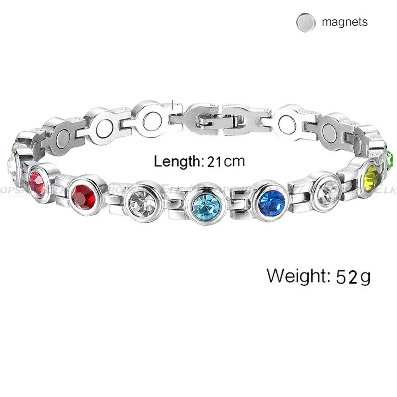 أساور مغناطيسية للرعاية الصحية ، سوار عتيق للنساء ، تخفيف آلام التهاب المفاصل ، لون نحاسي ، ملحق ضغط الدم