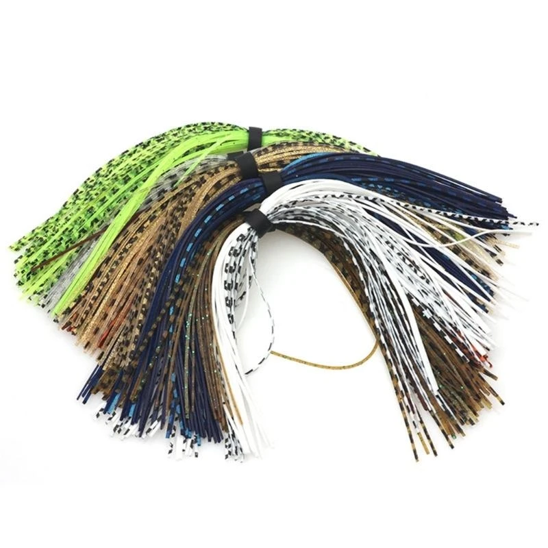 Q39E Silicone DIY Fishing Jig Legs Lures Fly Tying Materials Fishing Jig Baits Skirts