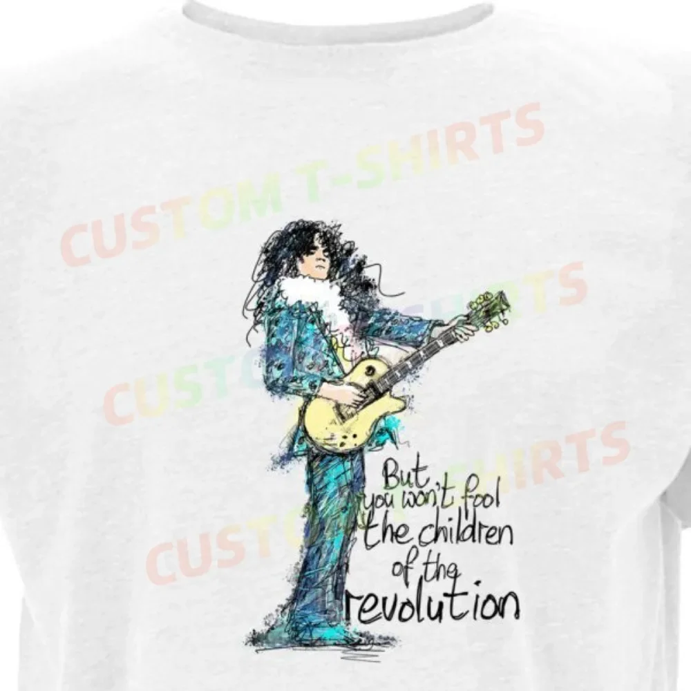 

61 153_Marc_Bolan_–_TRex_–_Children_of_the_RevolutionFans' comic-style hand-drawn pattern T-shirts for both men and women in sum