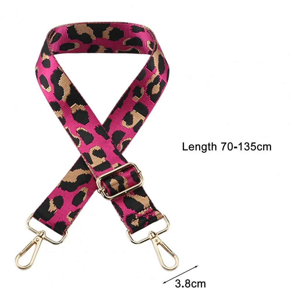 Correa de hombro para bolso de mujer, exquisito cierre antioxidante, longitud ajustable, correa de hombro con estampado de leopardo, accesorios para