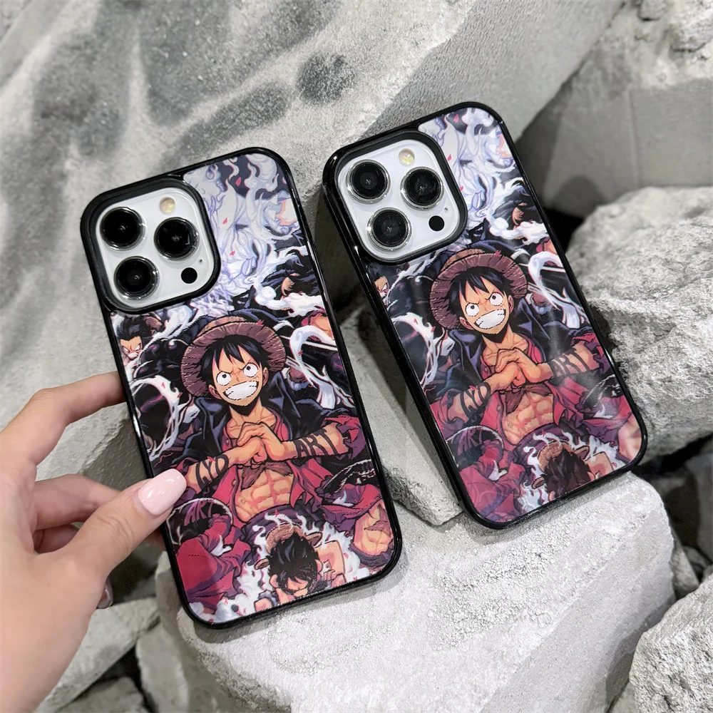 Cute One Piece Luffy 3D Changing Visual Silicone For Magsafe Magnetic Cases For iPhone 16 15 14 13 12 Pro Max Shockproof Cover