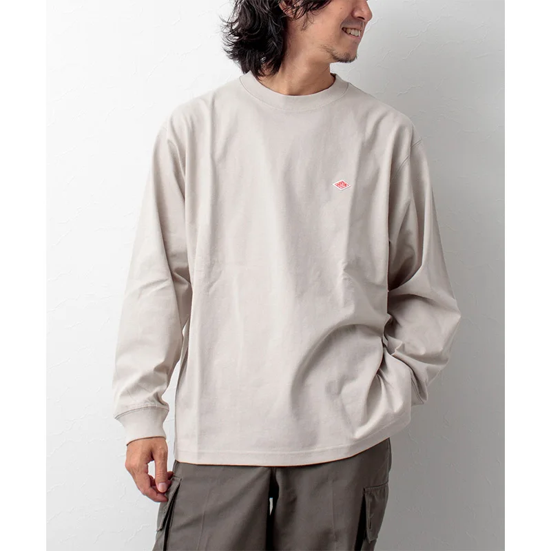 2025 تصديرها إلى اليابان ربيع الخريف طويلة الأكمام تي شيرت الرجال/النساء نفس التطريز العلامة التجارية القطن س الرقبة فضفاض البلوز القمم #6