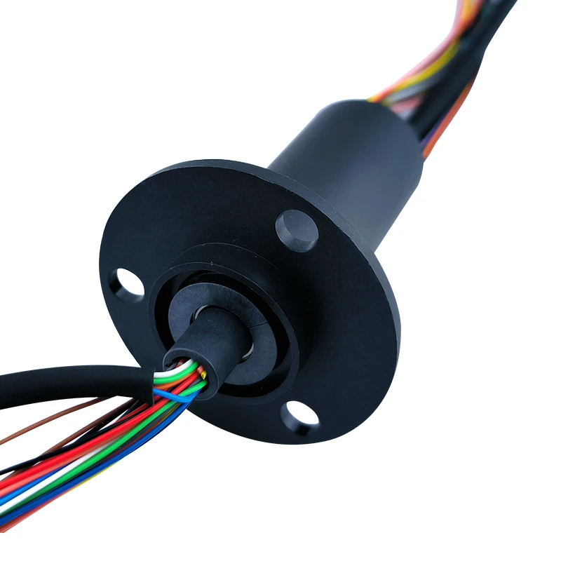 22mm OD USB Data Slip Ring Anti-interference Digital Signal Rotary Joint 220VAC/VDC 2A 24-way Power Supply 150rpm Electric