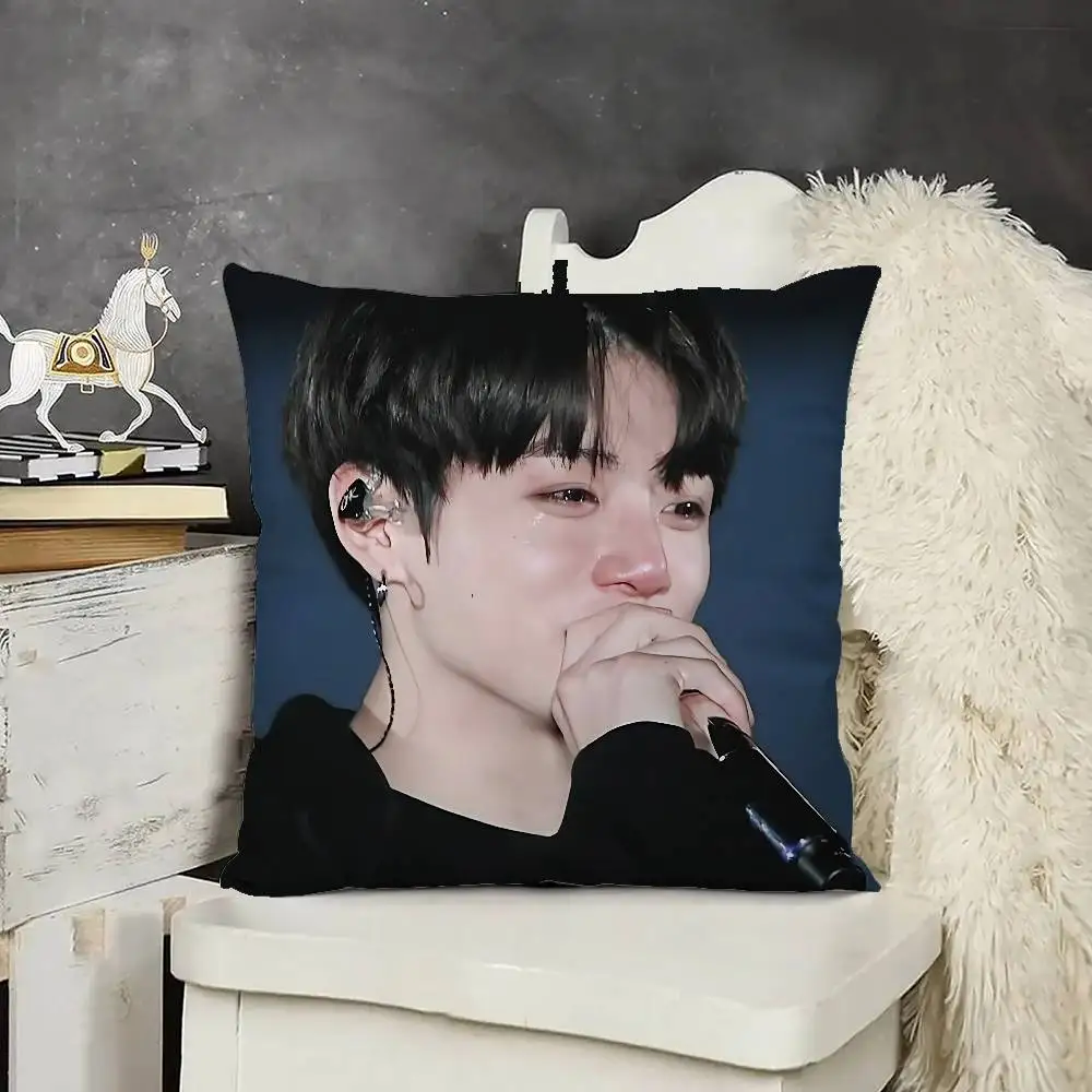 IdolJ-jung-k-kooks كيس وسادة رمي غطاء وسادة الشمال خمر نمط وسادة تغطي غرفة المعيشة المنزلي أريكة الأريكة مقعد ديكور