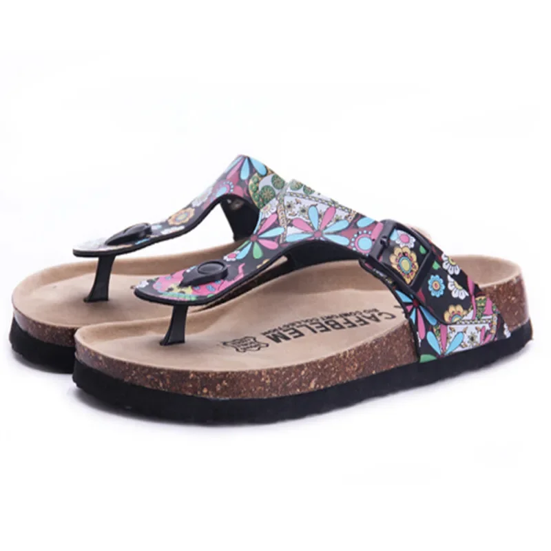 Fashion Women Slippers Flip Flops Summer Beach Cork Shoes Slides Girls Flats Sandals Casual Shoes Mixed Colors Plus Size 35-43