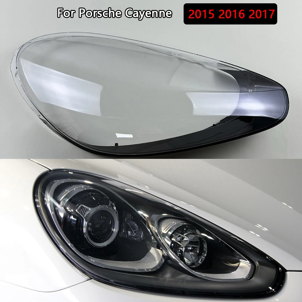 

For Porsche Cayenne 2015 2016 2017 Transparent Headlight Cover Lampshade Lamp Lens Shell Headlamp Housing Plexiglass