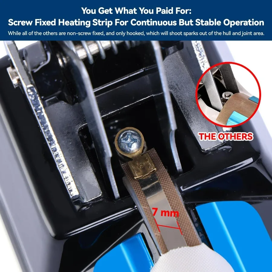 Sealer Pro Patented 12inch Impulse Heat Bag Sealer for Packaging Applications 7mm Sealing Width Poly Bag Seal Machine with High