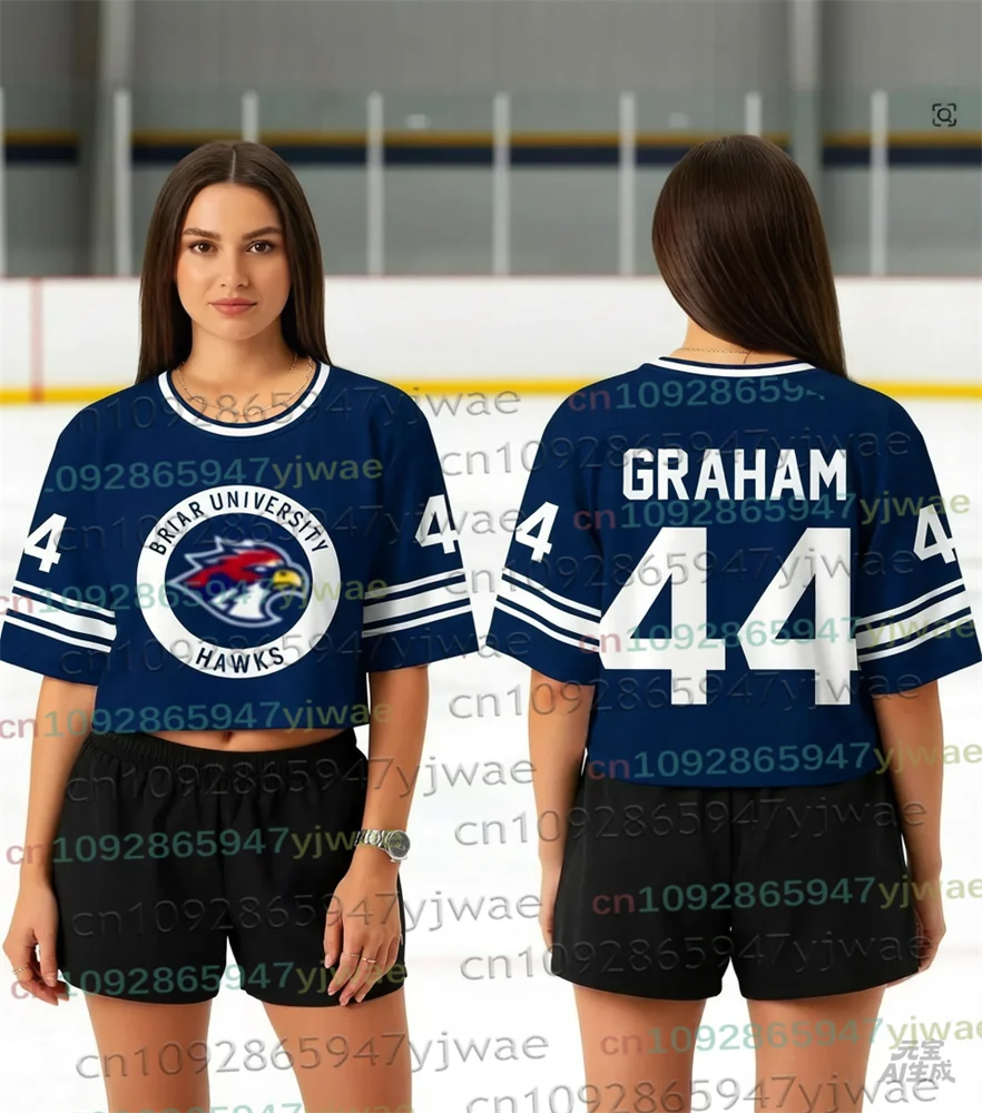 Off-Campus Briar University Hockey-Trikot Graham 44 22 DI LAURENTIS 66 Sport Casual T-Shirt Herren Damen Trikot Top Crop Tee Top – Detail 12