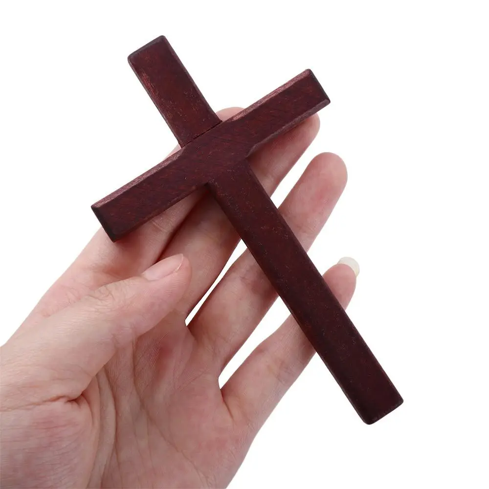 Wooden Large Long Jesus Prayer Religious Charm Christian Pendant Christian Decor Cross Ornaments
