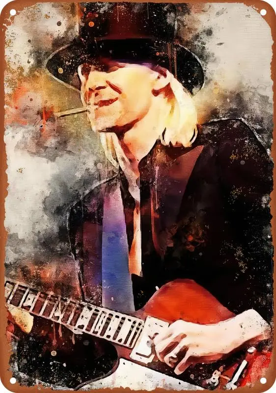 Johnny Winter Blechschild Metall Vintage Blechschilder Bar Cafe Home Wanddekoration Retro Poster