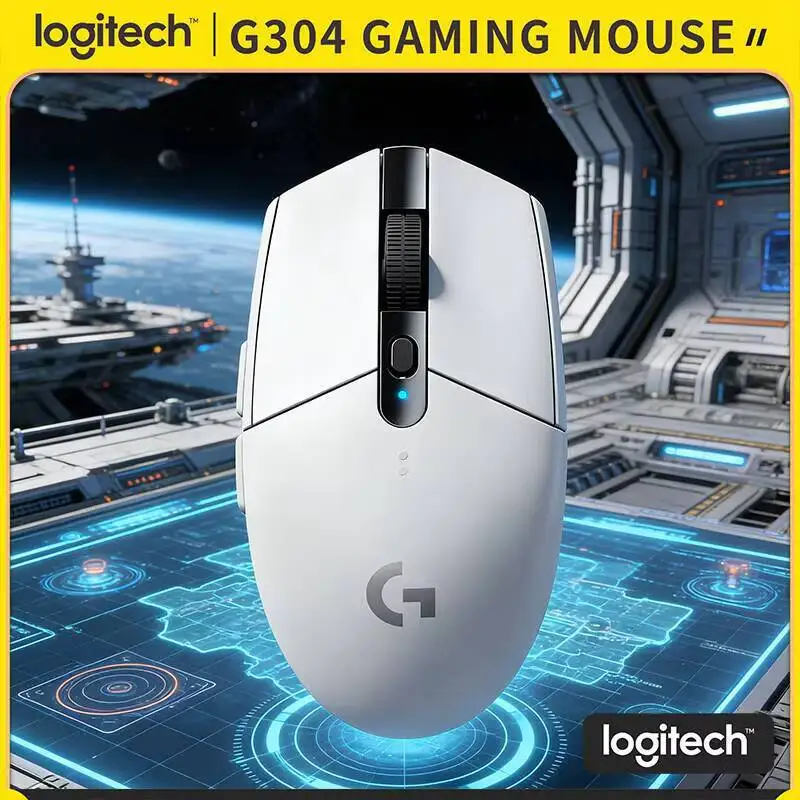 

Logitech G304 Wireless Gaming Mouse 12000 DPI HERO Sensor LIGHTSPEED 1ms 9-Month Battery Quick DPI Adjustment Gamers Logitech G3