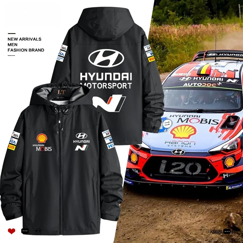 Huyndai Hyundai Mobis Car WRC Car Rally Outwear Racing Suit around Spring  Jacket