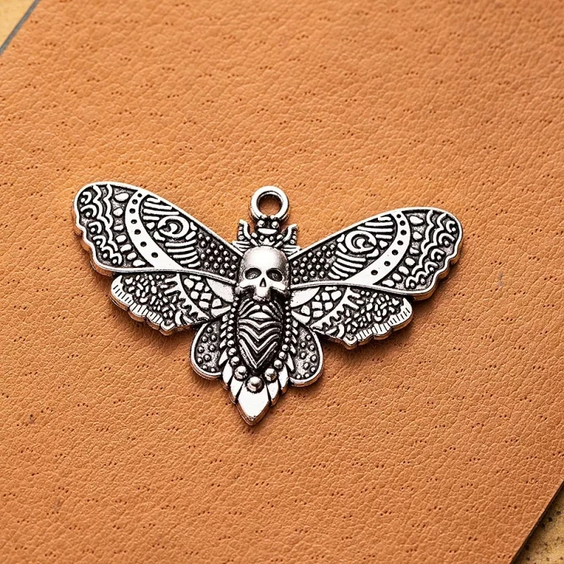 5pcs 43*27mm New Accessories Animal Moth Skull Moth Charms Pendant Women's Men's Accessories Fit Jewelry Making