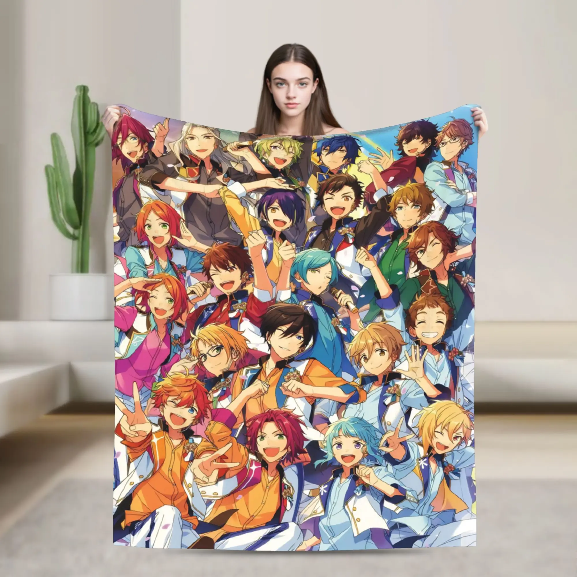 E-Ensemble-Stars Throw Blanket for Couch  Fuzzy Soft Plush Blanket 50x60 Inch Multiple Sizes Bedspreads for All Seasons