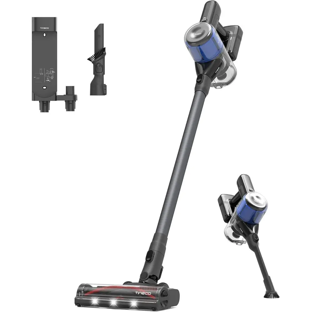

Cordless Vacuum Cleaner, 150AW Powerful Suction, Zero Tangle Brush, Up to 65min Runtime, 6-Stage HEPA Filtration, P