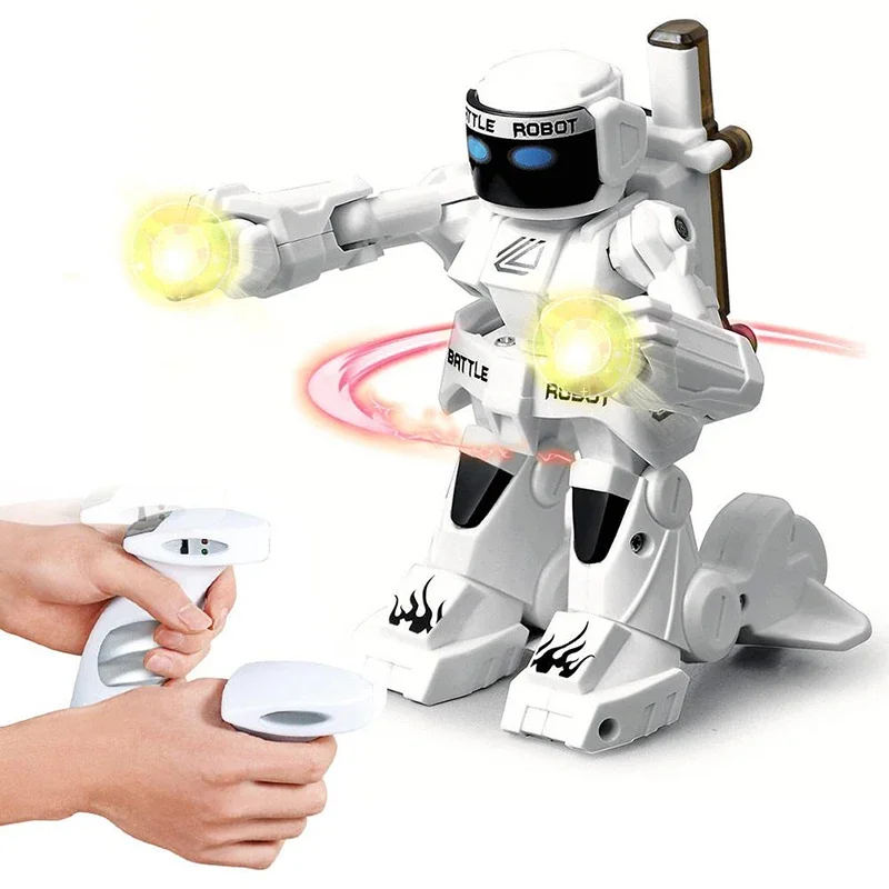 2.4G Mini RC Battle Fighting Robot Infrared Sensing Intelligent Sound Combat Remote Control Robot Gifts Toys Boys