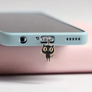 Ponsel Debu Plug Liontin Baru Kucing Lucu Cakar dan Berlian Aksesori Dekorasi untuk iPhone Tipe - C Android Port 12 pesona steker debu usb c penjualan terbaik - №