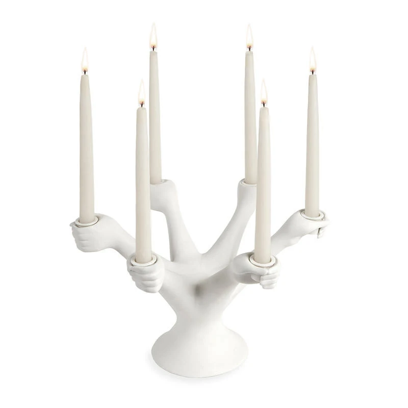 Nordic White Candle Holders Ornaments Ins Table Wedding Centerpieces Candlestick Candlelight Dinner Props Mumluk Birthday Gift