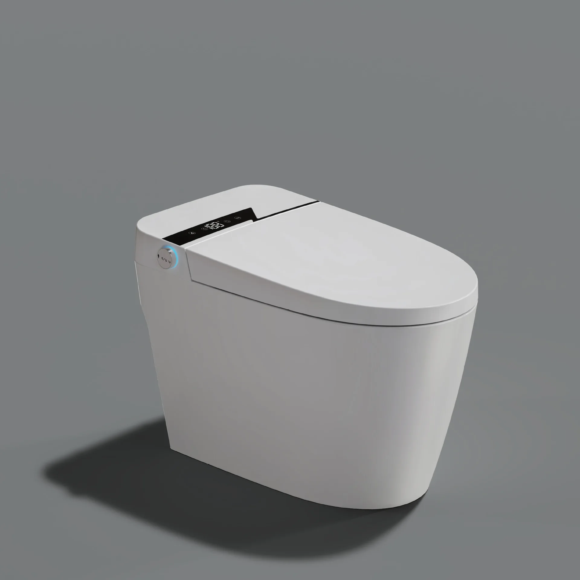 One Piece Smart Toilet Auto Flush Smart Toilet Seat Warm Air Drying Smart Toilet Intelligent Foot Sensor Heated Seat