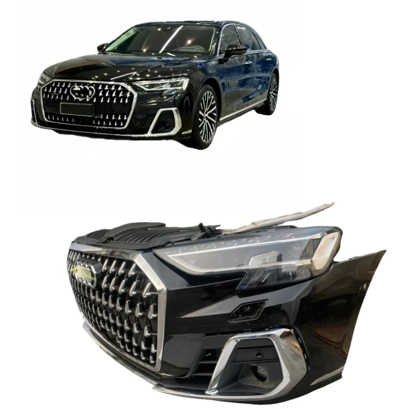 

For Audi A8L Bumper Genuine Body Kit Front Nose End Assembly with Grille Headlight Rear Tail Lights