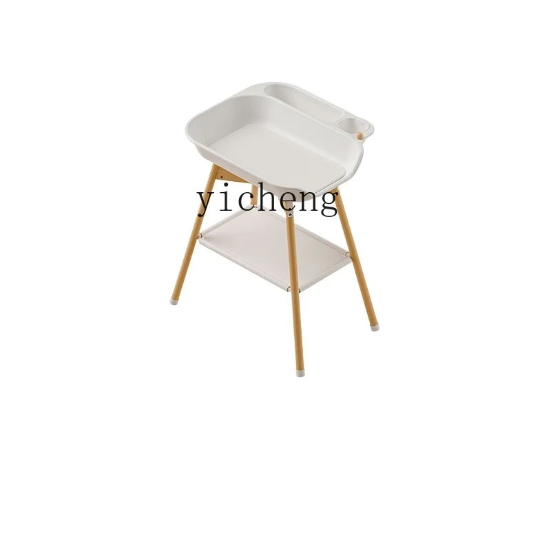 Tqh-Table de bain multifonctionnelle en bois massif, bureau de soins pour bébé, couches pour nouveau-nés, massage Proxy, toucher