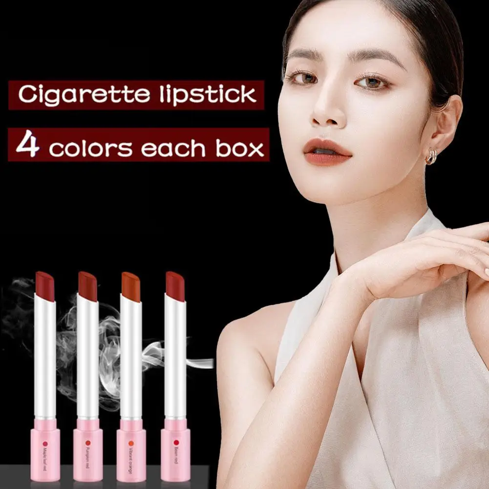 4-Lasting Stick Waterproof Lip Set - Long-Lasting Matte Lipstick with Transparent Finish - Perfect Valentine's Day Gift for Her