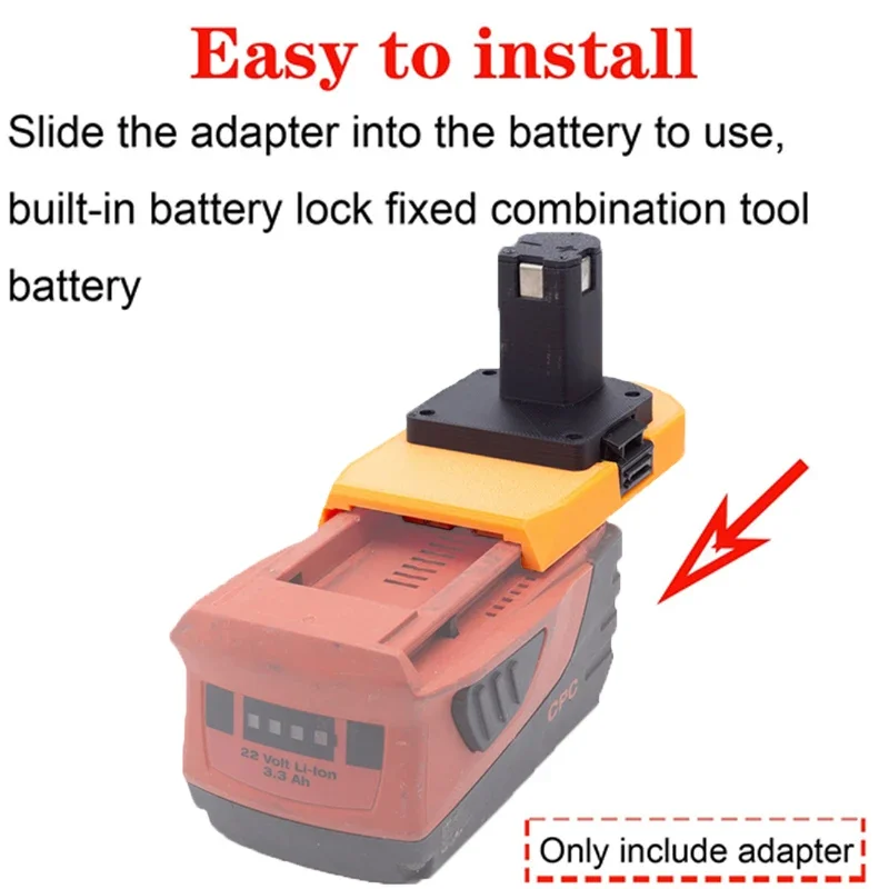 Imagem -04 - Adaptador de Bateria Conversor para Ryobi One Mais 18v Li-ion Bateria Adaptador Ferramentas Converter para Hilti 22v B22 Cpc