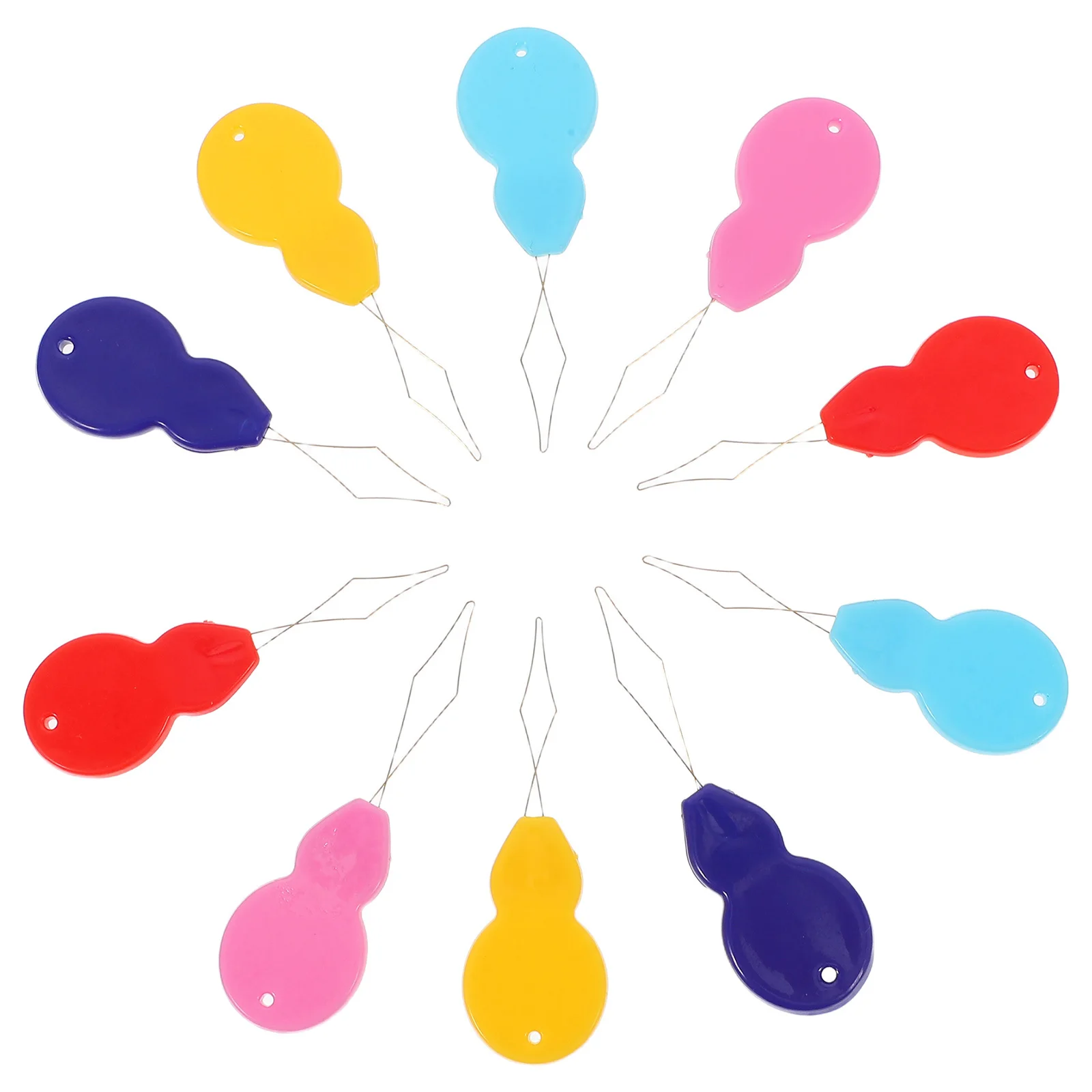 ที่ร้อยด้ายแบบลูปพลาสติก 10 ชิ้น สีสันสดใส ใช้งานง่าย สำหรับร้อยด้ายด้วยมือหรือจักรเย็บผ้า เครื่องมือเย็บผ้า DIY