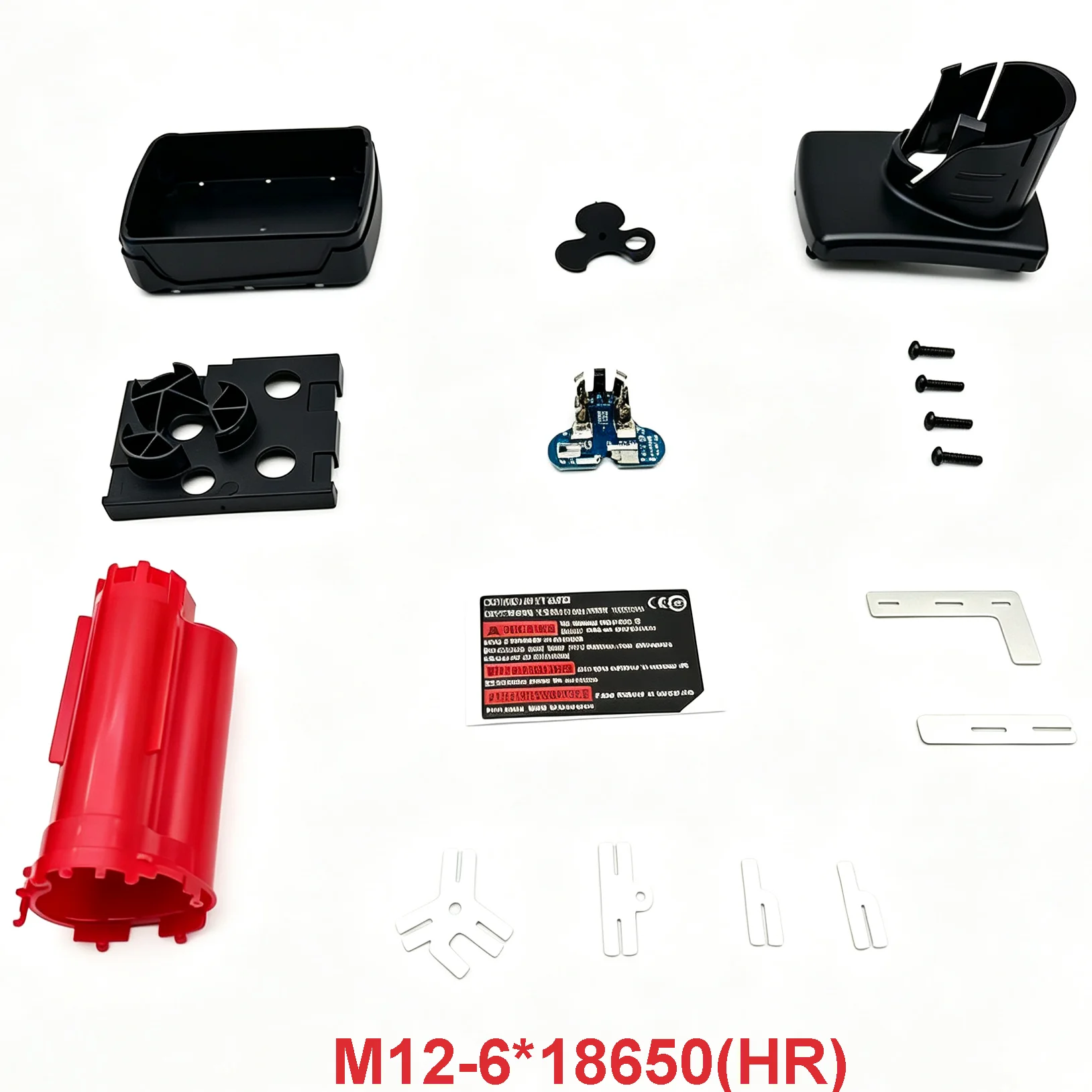 Battery Plastic Case For M12 Circuit Board PCB Label For Milwaukee 10.8V 12V 48-11-2411 Lithium Battery Box Housings 6Ah Sticker