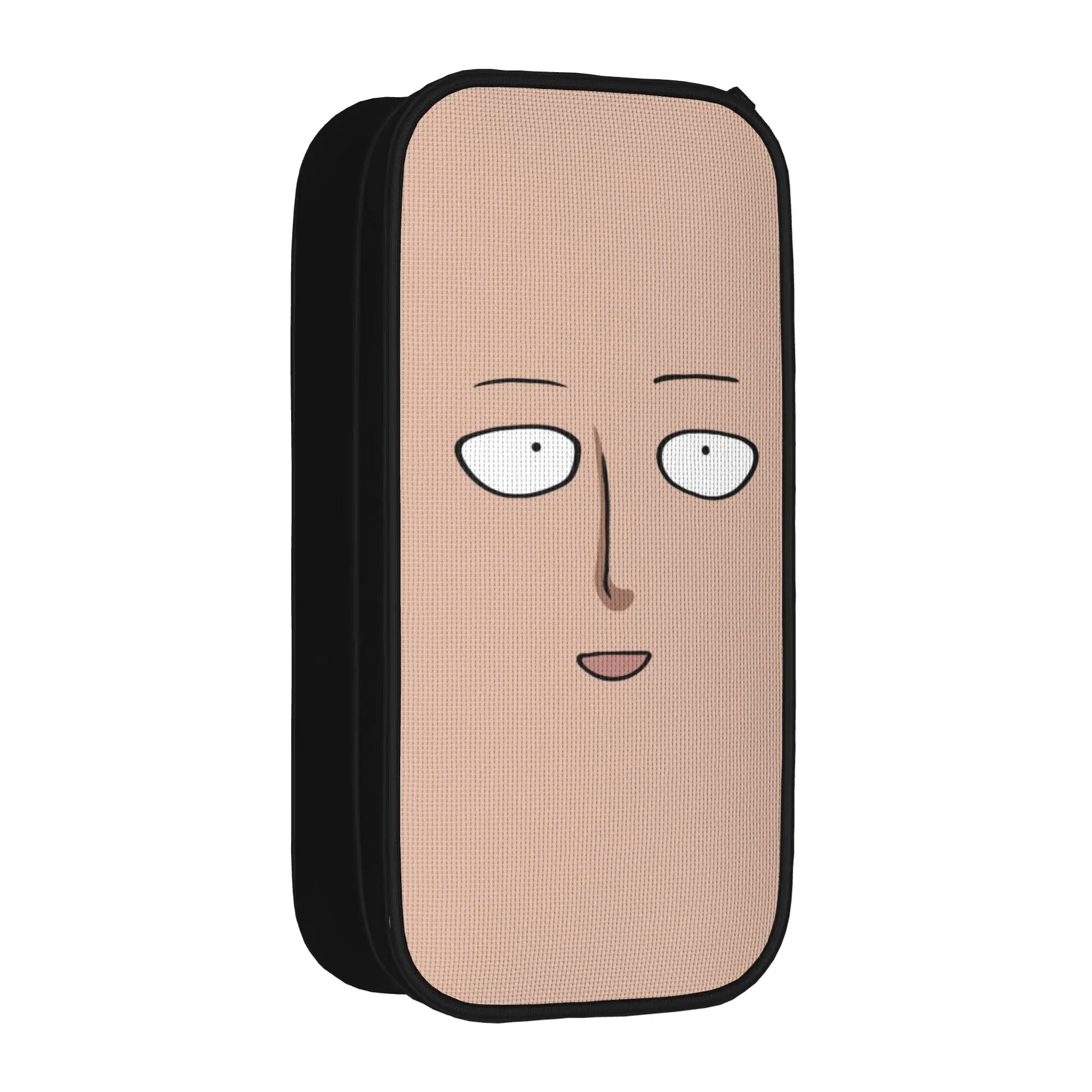 New One-Punchs-Man Saitama Pencil Case Funny Face Pencil Pouch for Student Large Storage Bag Students School Gift Stationery