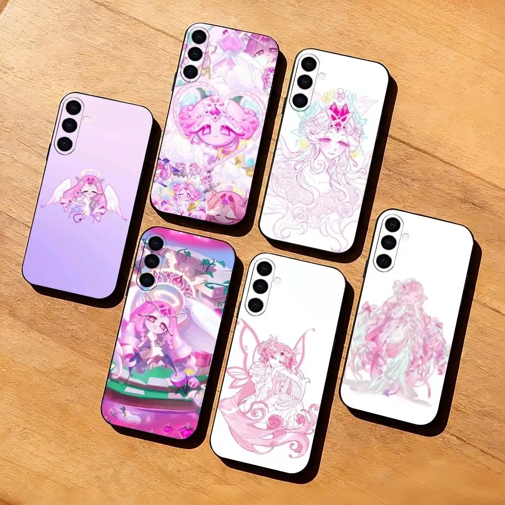 Cute E-Eternal Sugar Cookie  Phone Case Black Silicone Soft For Samsung Galaxy A73,A72,A71,A70,A53,A52,A51