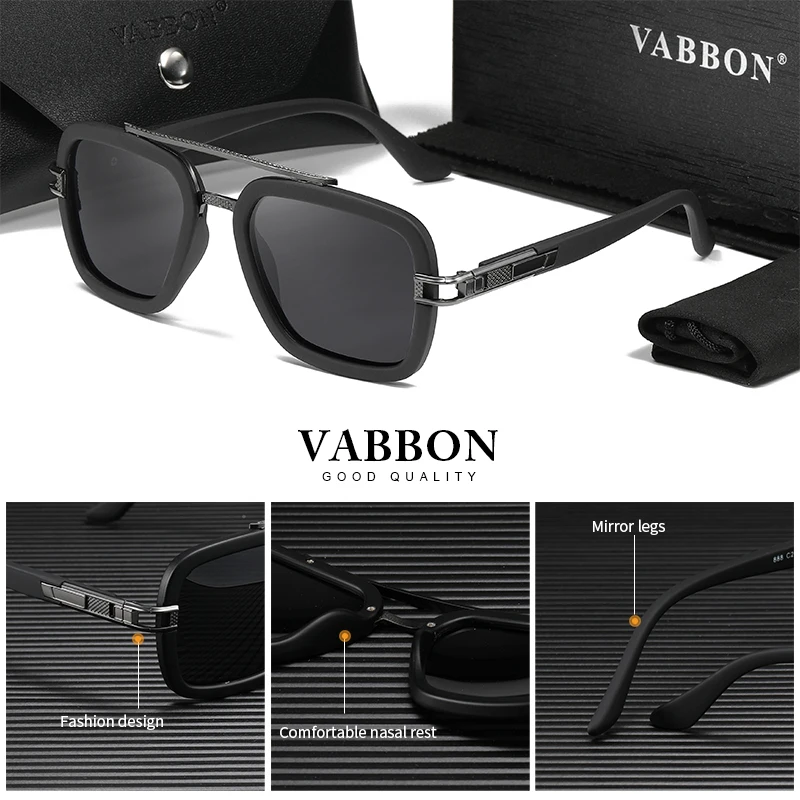 Vabbon موضة الرجال وصفة طبية نظارات مزدوجة شعاع قصر النظر نظارات رجالية جديدة عصرية مكافحة الضوء الأزرق نظارات أنيقة مكافحة التعب نظارات مسطحة اللونية 888