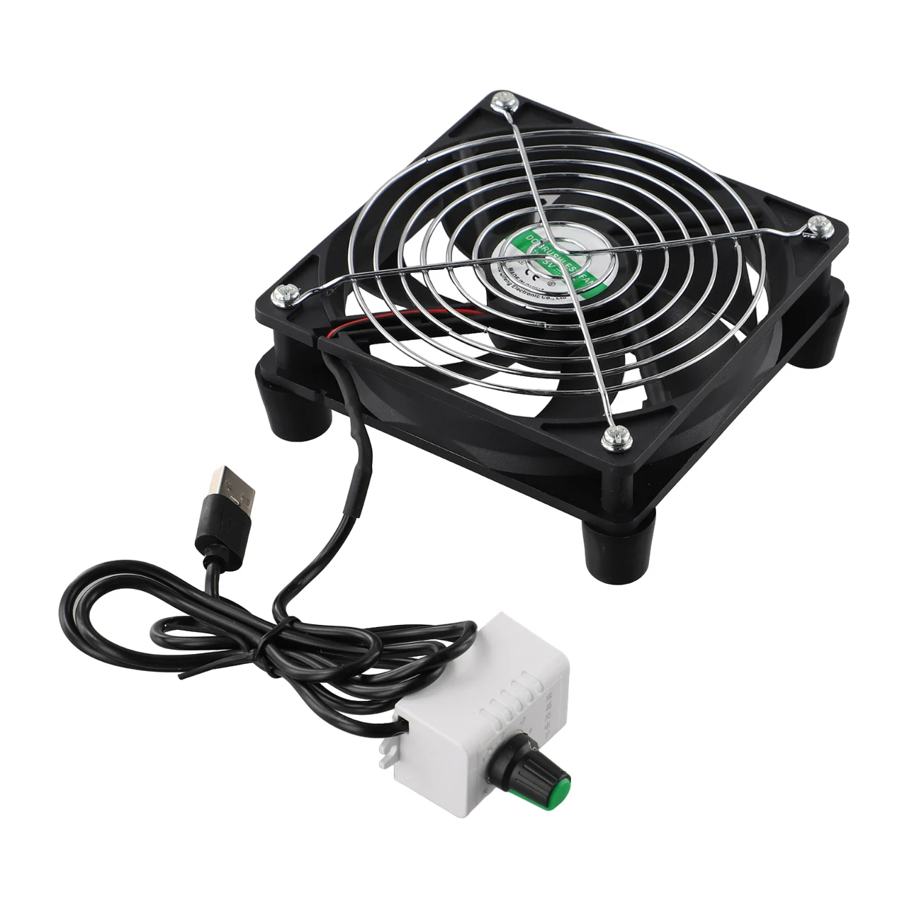 Chassis Cooling Fan with Stepless Regulation for Routers and Consoles 5V USB Powered and Quiet Operation Chassis