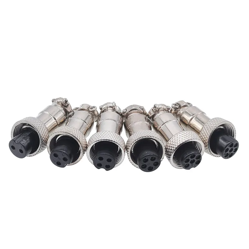 Imagem -03 - Conector Butt-joint da Aviação Gx12 Plugue Fêmea Push-pull Cabo 2pin 3pin 4pin Pin Pin 7pin 20 Pcs