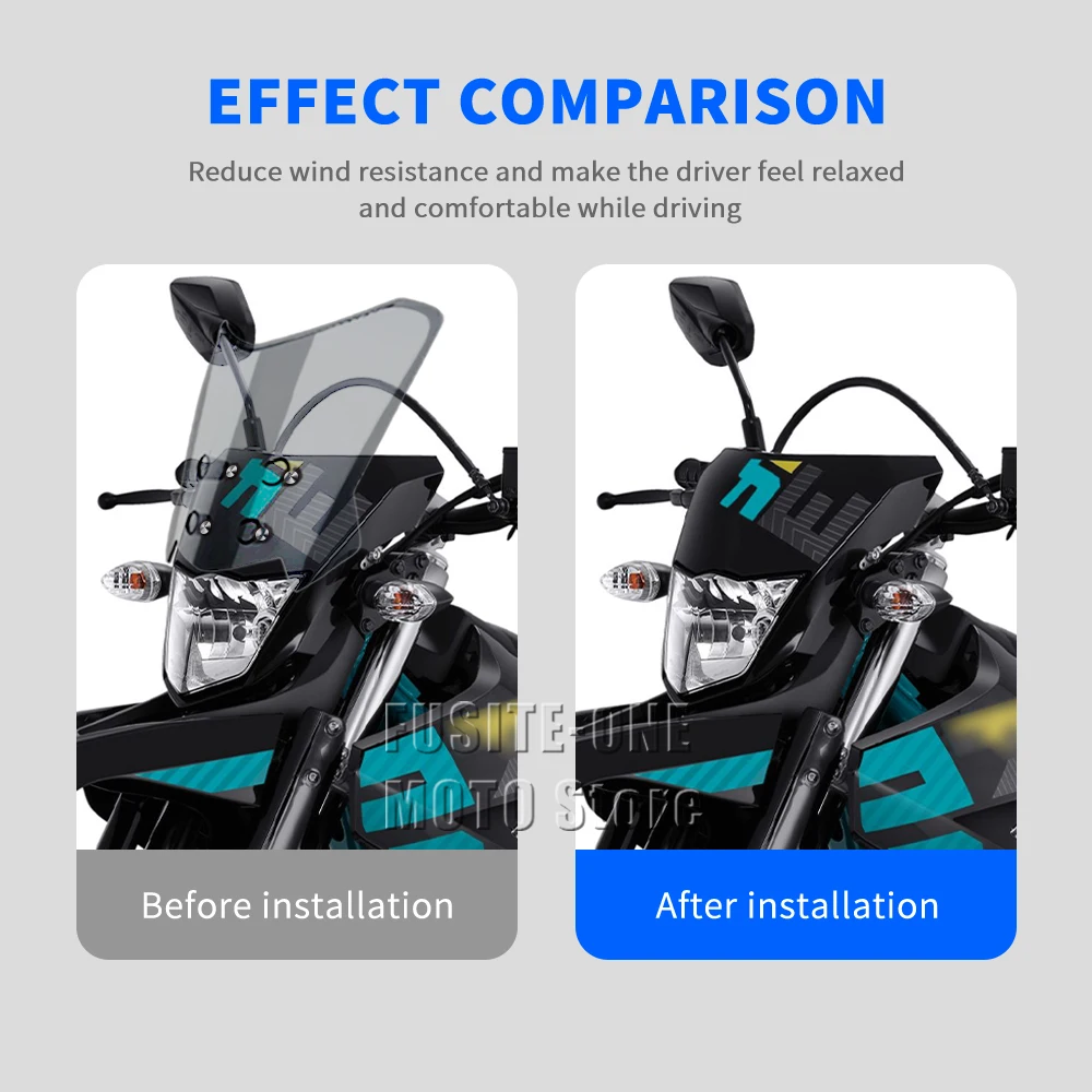 For yamaha WR155R WR 155R Motorcycle Windshield Windscreen Wind Deflector - Image 4