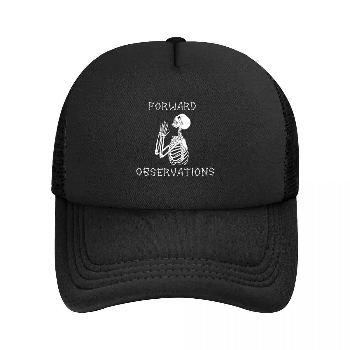 Fog Praying Skeleton Trucker Hat Adult Fashion Forward Observations Group Hat Sun Caps Breathable Mesh Baseball Caps Summer