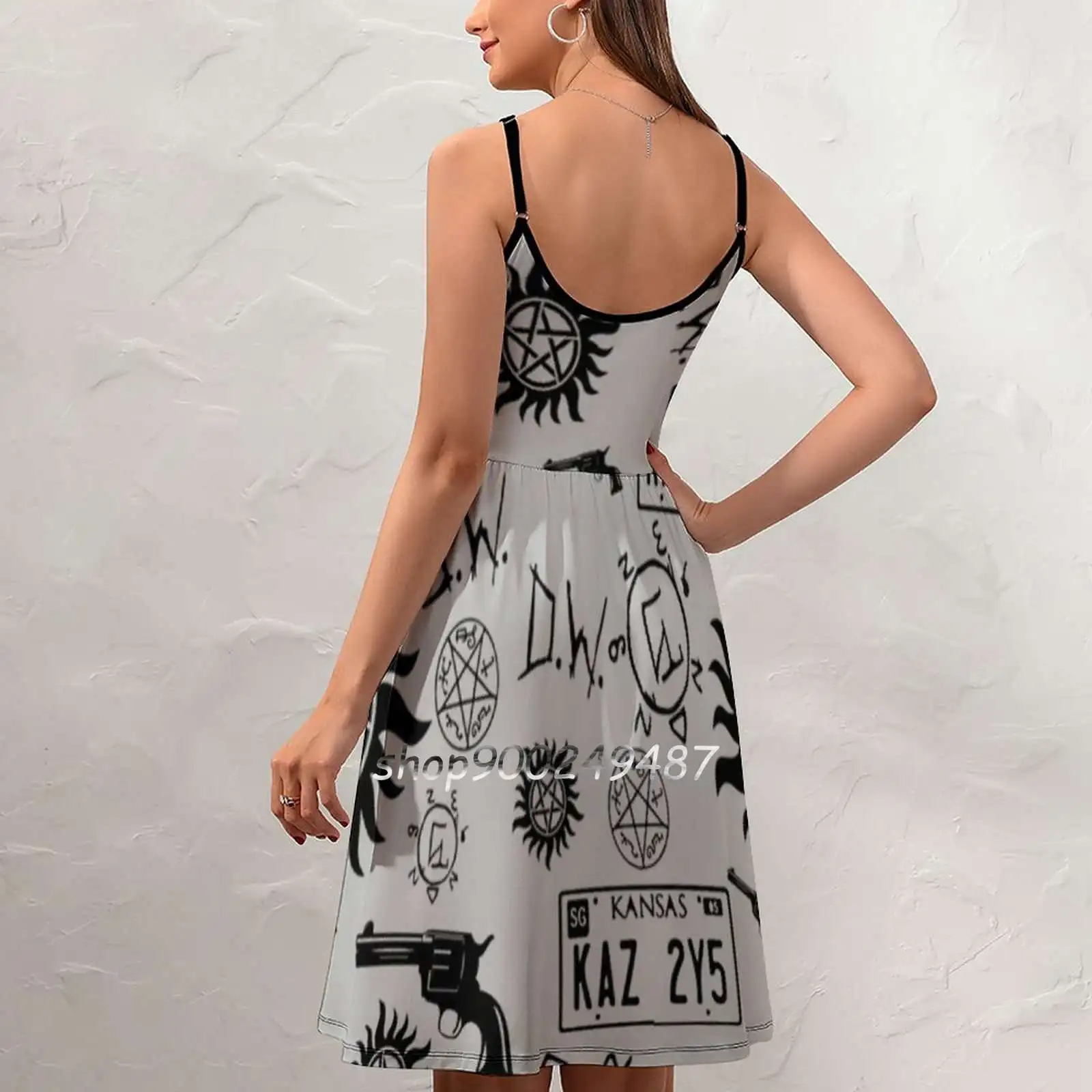 Siêu Nhiên Mùa Hè Mới Cắt Gợi Cảm Đầm Nữ Câu Lạc Bộ Mặc Đảng Sundresses Siêu Nhiên Spn Biểu Tượng Spn Biểu Tượng Spn Siêu Nhiên