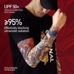 Summer Tattoo Sleeves Ice Silk Golf Sports Sun-proof Cycling Men Cool Personalized Driving Women Fishing Elastic Arm Warmer