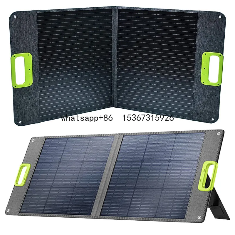 FamlinkPower 100W 120W ETFE Monocrystalline Solar Panel 6 Connectors Battery Clips Convert Efficiency Portable Solar Panel