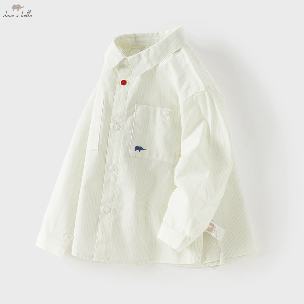 

Dave Bella Children Spring Stripe Shirt Boys Casual Outdoor Autumn Cotton Long Sleeve Blouse Tops Brother Clothes DB1260539