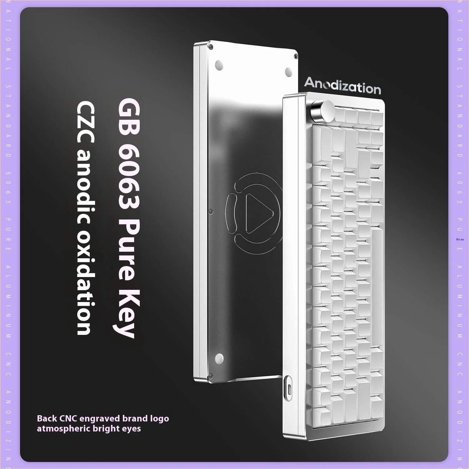 Yindiao Y65l Aluminum Pile Mechanical Keyboard Kit Gasket Customized Rgb Full Key Non Punch Hot Plug Competitive Gaming Keyboard