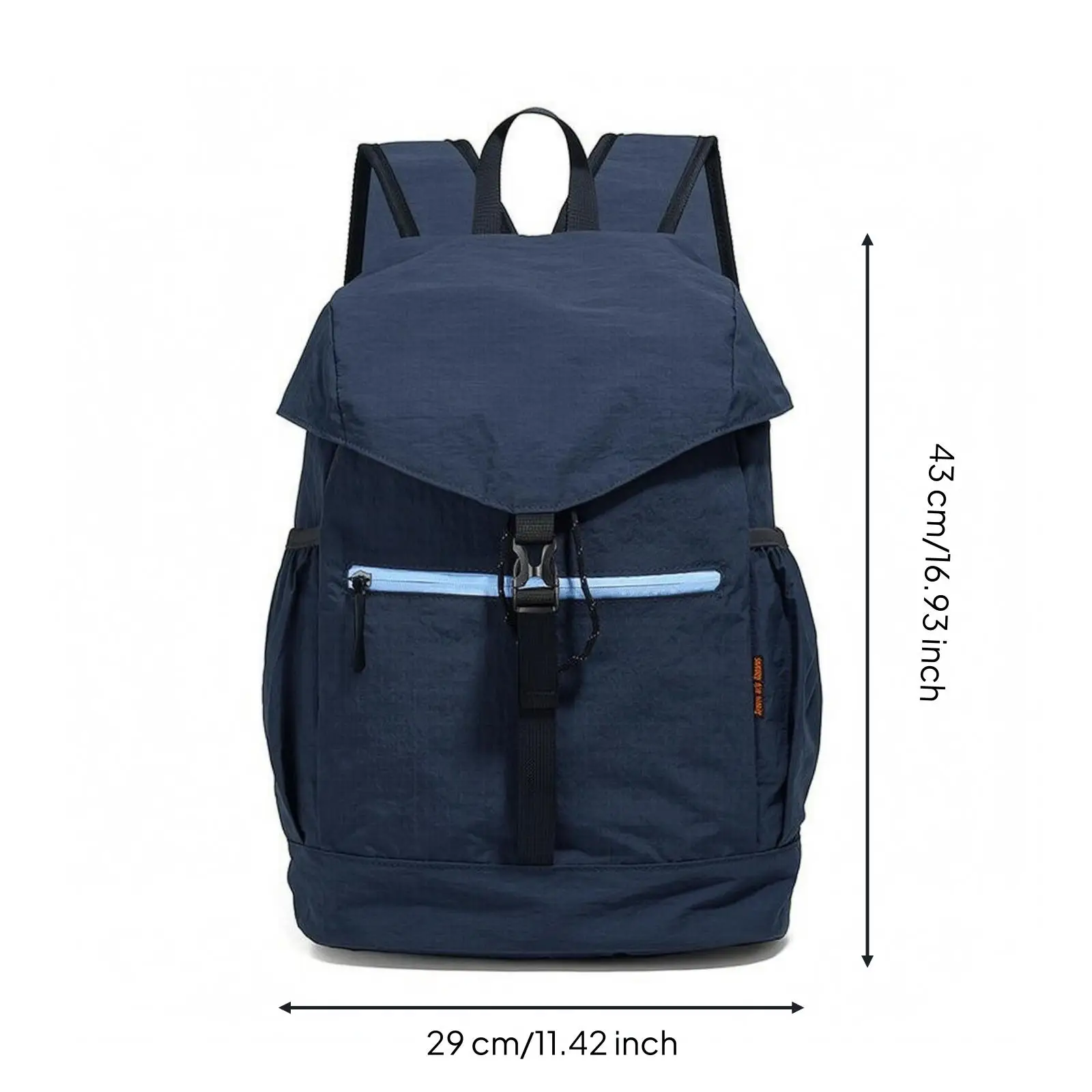 Mochila ligera para senderismo con cierre de solapa y apertura con cordón, ideal para