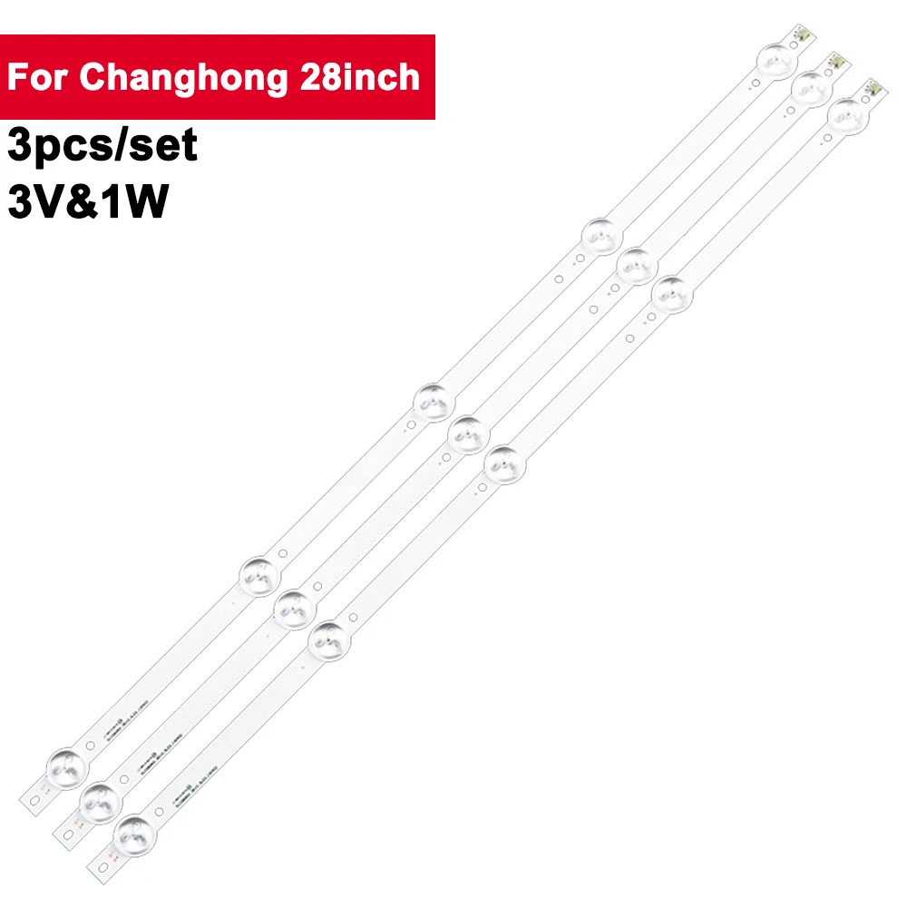 3Pcs/set 28inch LED Backlight Strip for Changhong 530mm 5led SVJ280A01_REV3_5LED_130402 M280X13-E1-H H280B7100C,28A3000,28C2000B