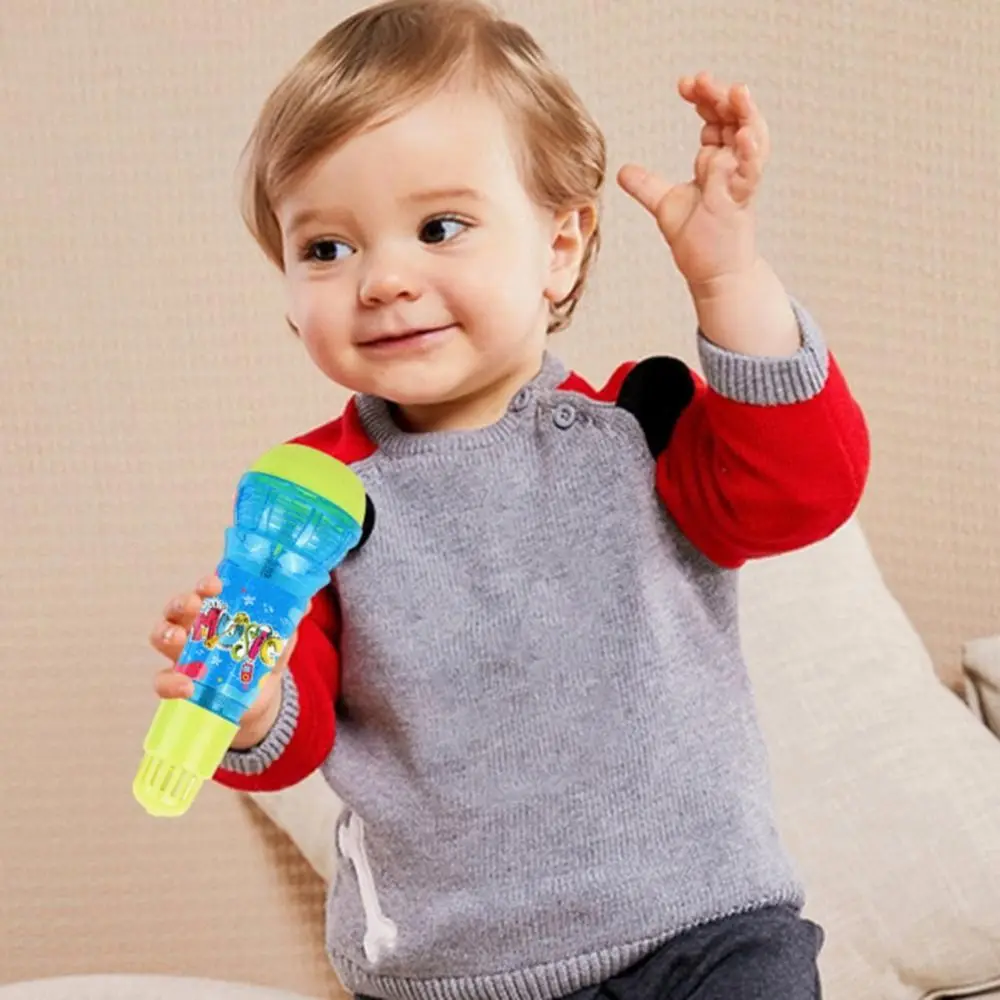 Micrófono de eco de plástico para niños, instrumento musical Multicolor de gran tamaño, juguetes de Echo físico, canción de canto inalámbrica, juguete educativo