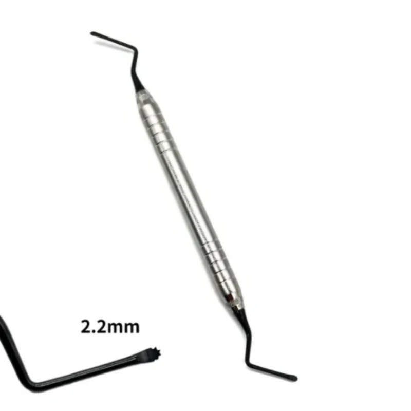 1PCS Dental Serrated Scraper Tooth Cleaning Scraper Restoration Spoon Tool Stainless Steel Periodontal Bone Scraper Dental Tool