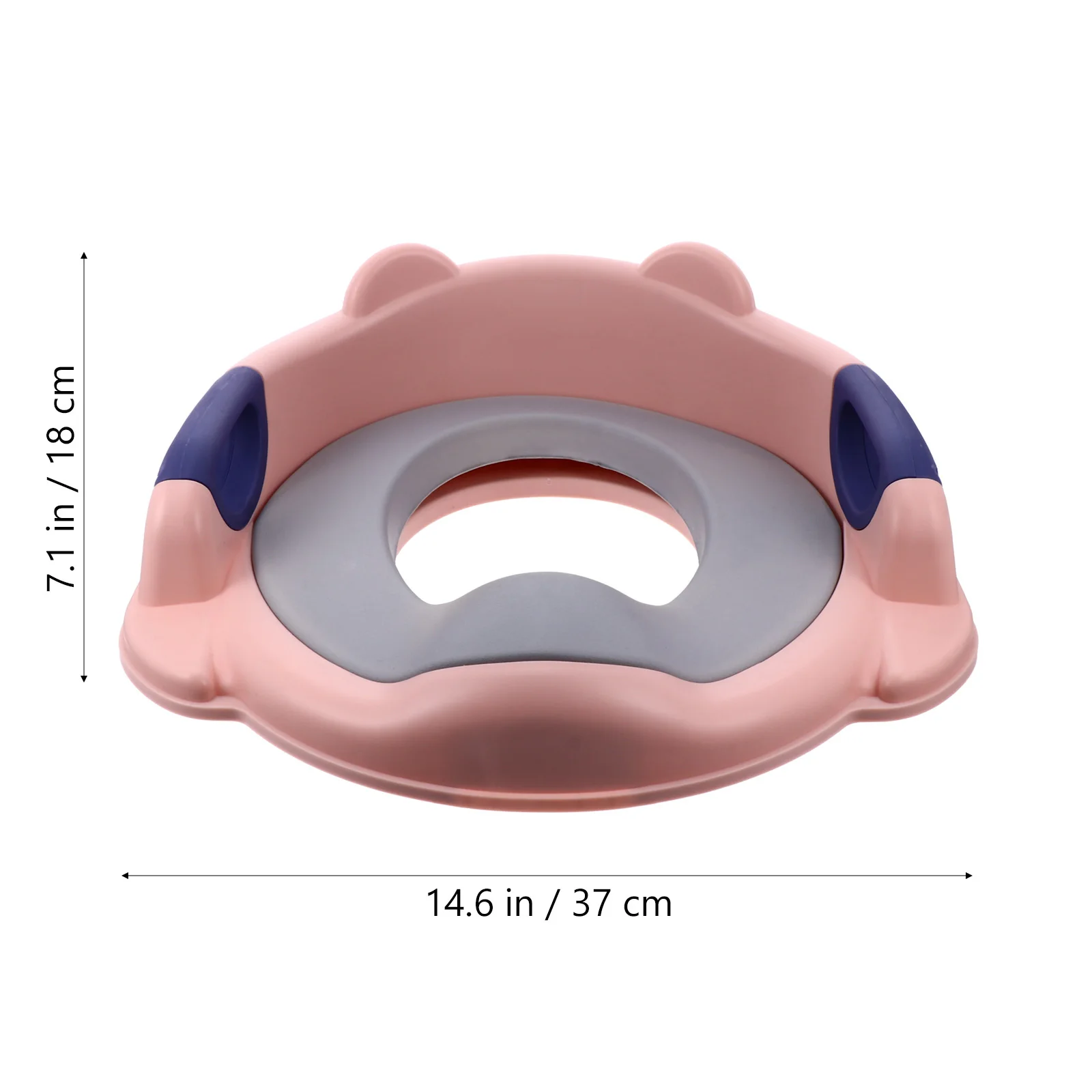 Kids Toilet Trainer Seat Pu Material Non-Slip Buckle Easy Install Comfortable Arc Design For Toddler Baby Potty Training Ring
