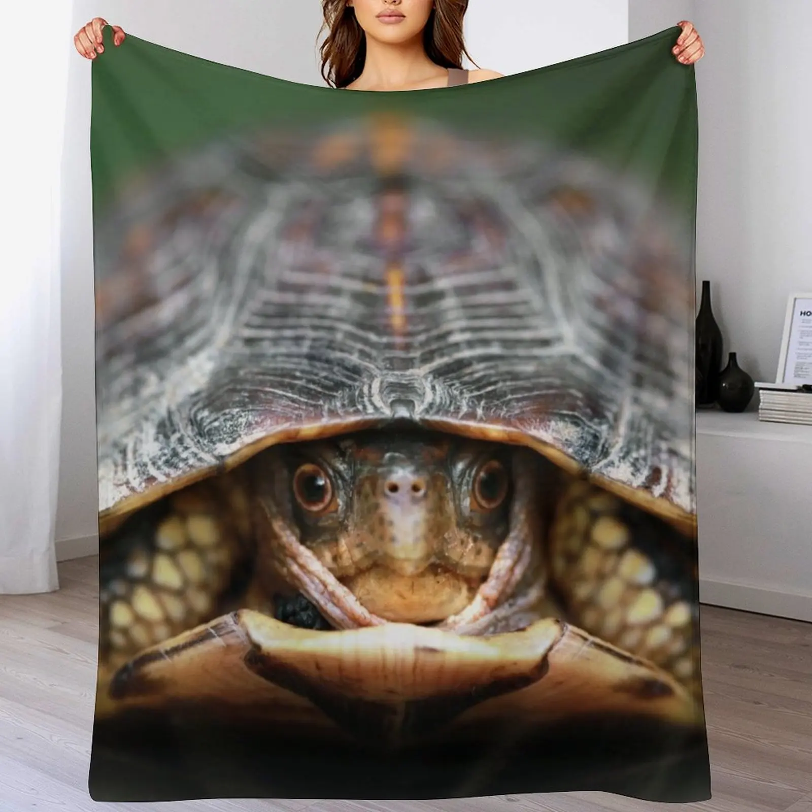 

Box Turtle Throw Blanket Lightweight Cozy Blanket for Bed Sofa