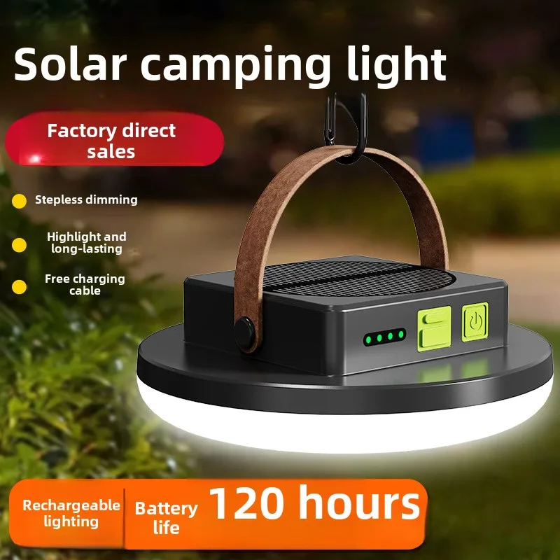 Lampy kempingowe USB Długa żywotność baterii Solarna wodoodporna lampa kempingowa Namiot Przenośna lampa wisząca Akumulatorowe światła awaryjne